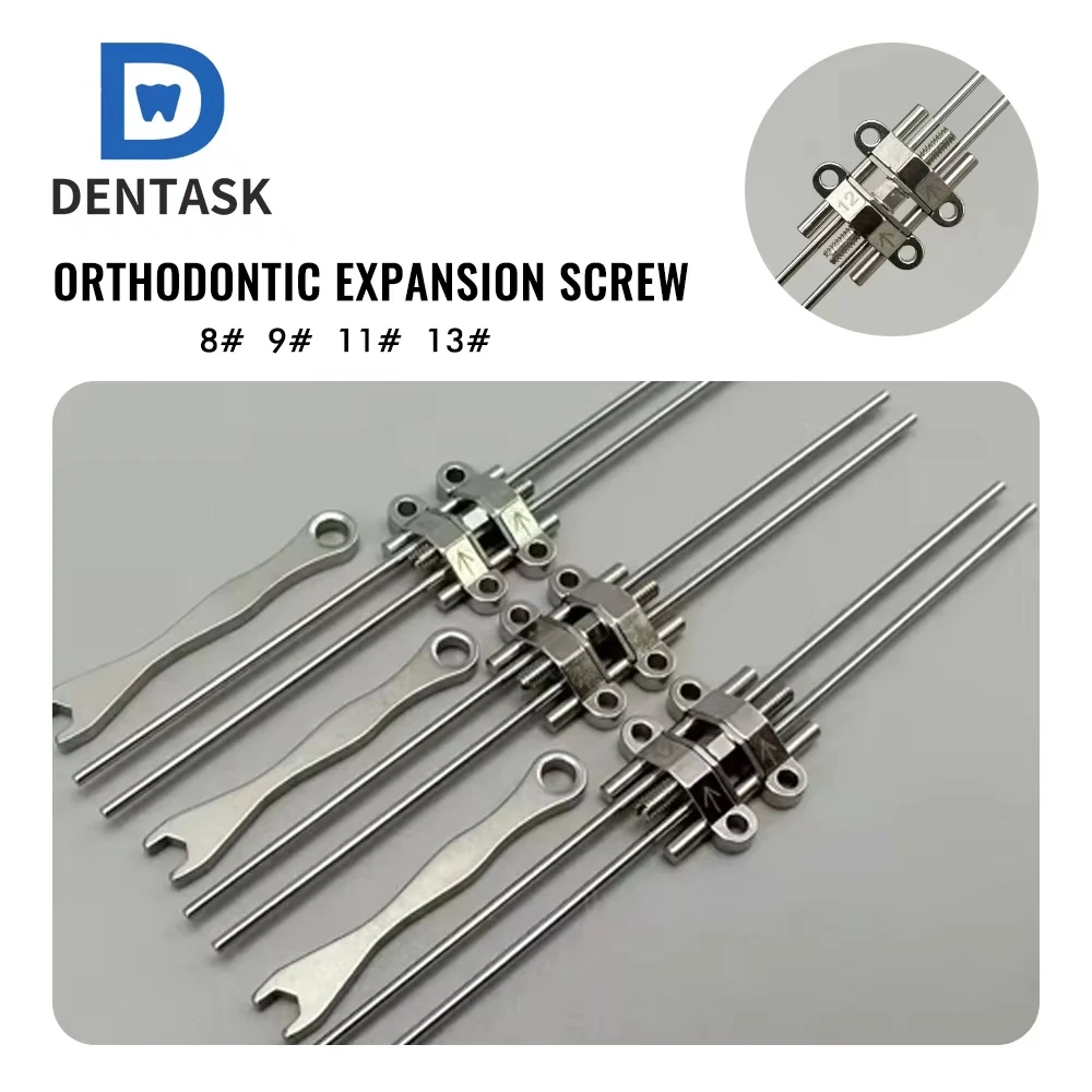 DENTASK Dental Expansion Screw Orthodontic Palate Expander Frame Type Stainless Steel 8/9/11/13mm Dentistry Tools