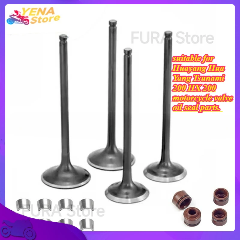 

Впускной и выпускной клапан, подходящий для деталей сальника мотоцикла Huayang Hua Yang Tsunami 200 HX 200.