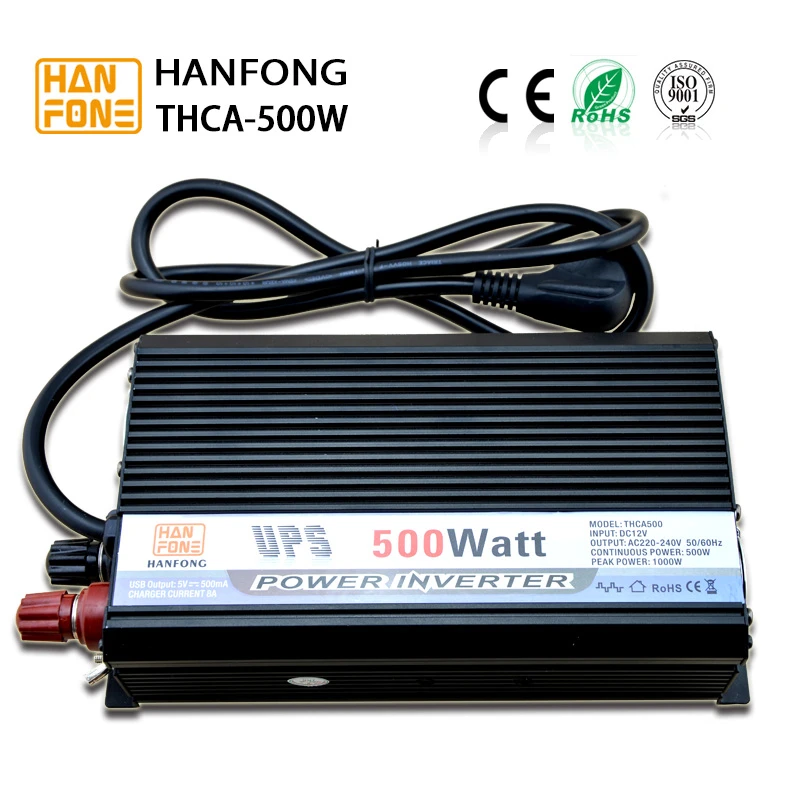 Inverter tenaga surya 500W-3000W, daya Output dan DC/AC, tipe 500W, konverter modifikasi UPS dengan pengisi daya