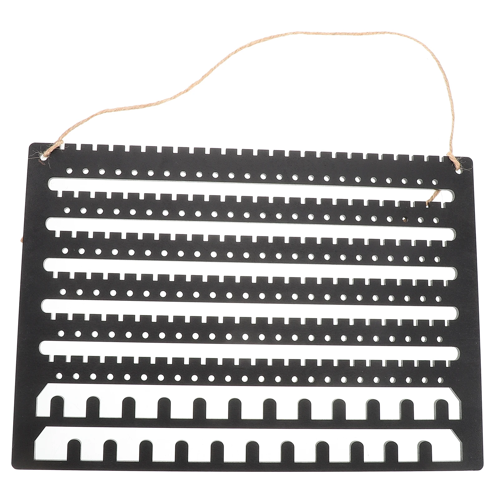 

Wooden Jewelry Organizer Wall Mounted Large Capacity Hanging Earring Holder Necklace Bracelet Display Storage Rack