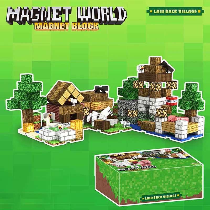 Magnetic World Forest World Magnetic Assembly Blocks - Educational Building Block Toys, Ideal for Children's Gifts.