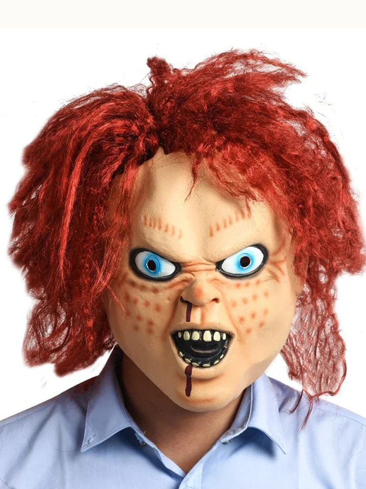 Máscaras de terror de Halloween para adultos, máscara de vampiro monstruo zombi, disfraz de látex, casco de cabeza completa para fiesta de carnaval, utilería de Casa Encantada