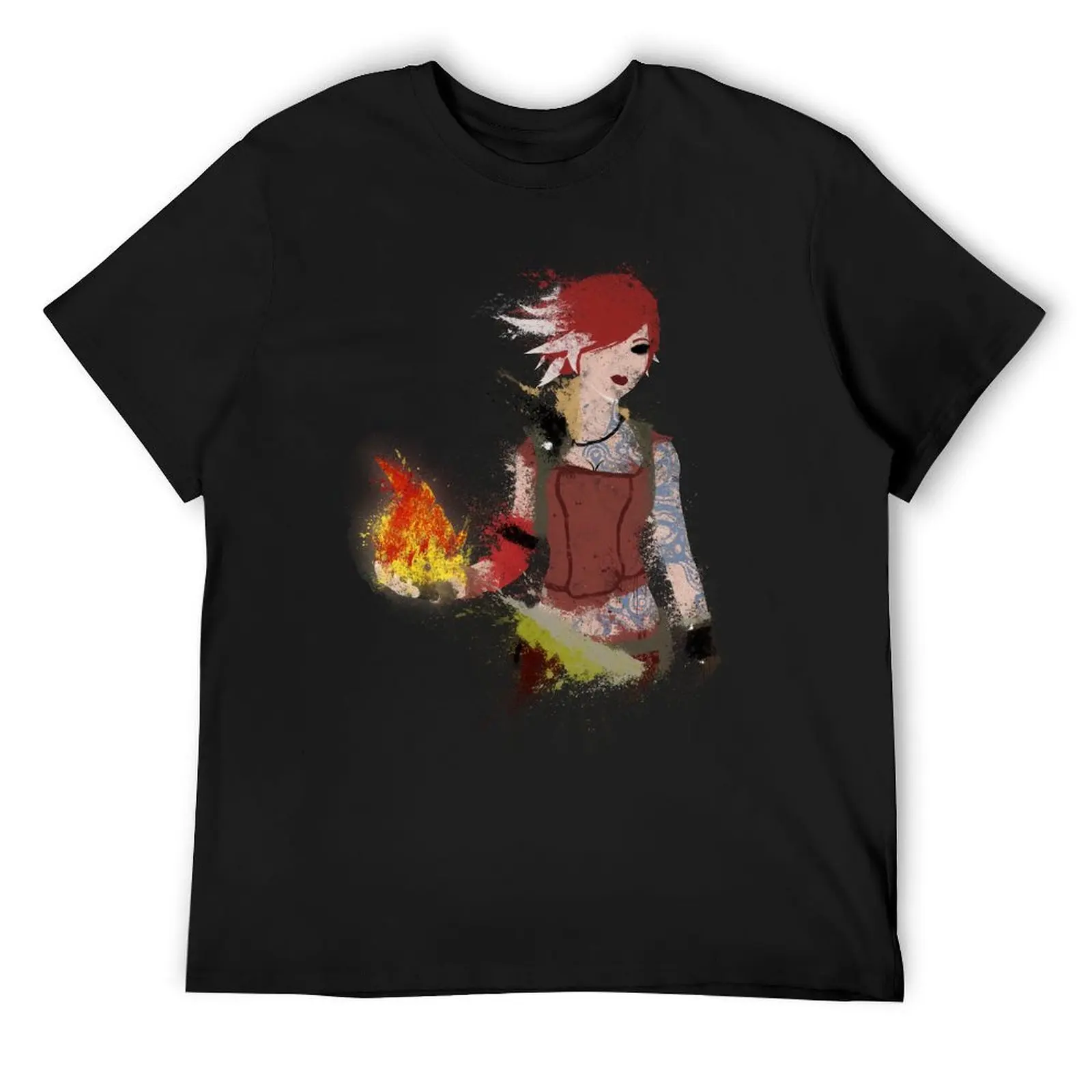 Flames T-Shirt animal prinfor boys graphic t shirt vintage oversized heavyweights fruit of the loom mens t shirts