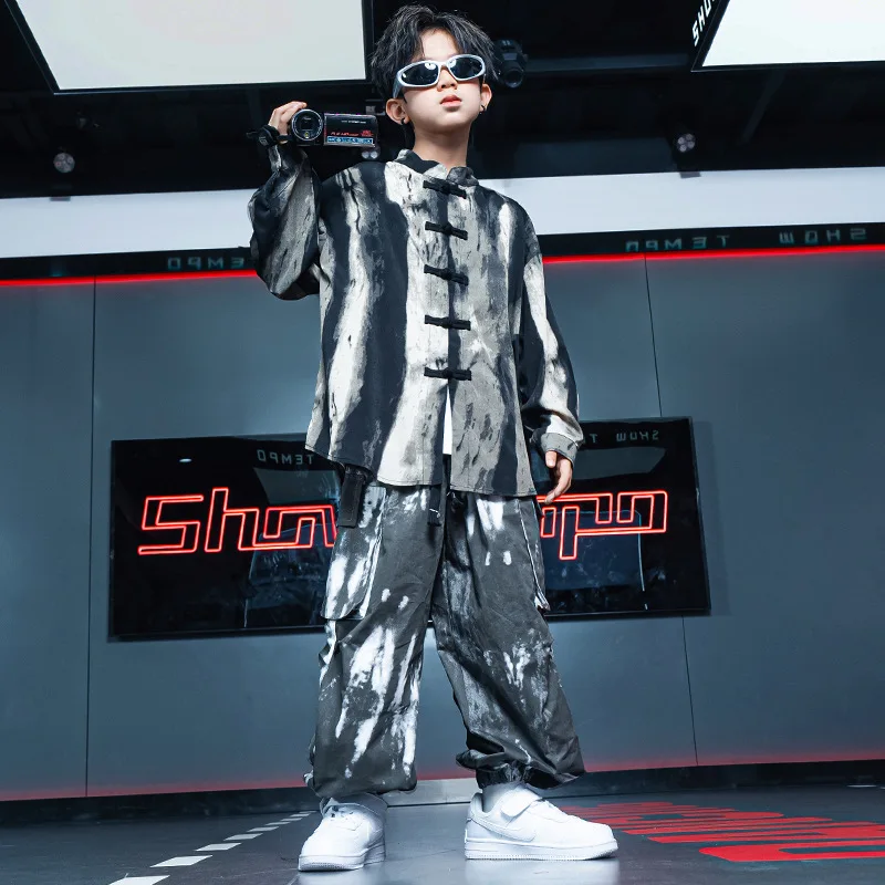 Children's performance costumes with Chinese style, kindergarten cheerleading dance costumes, elementary school class uniforms,