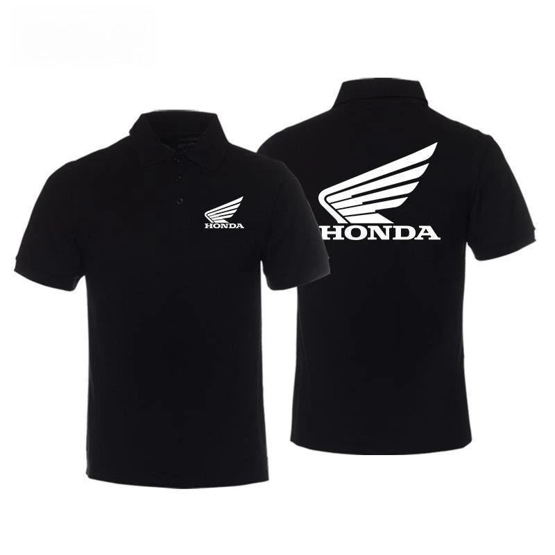 

Honda Men's and Women's Polo Shirts Golden Wing Motorcycle Locomotive Summer Versatile Riding Short-sleeved Racing T-shirt