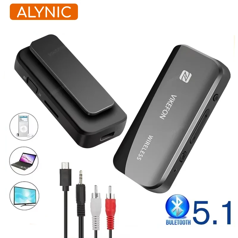 Alynic bluetooth aux adapter drahtloser usb dongle nfc tf karte 3,5mm buchse für tv pc lautsprecher auto kit audio empfänger sender