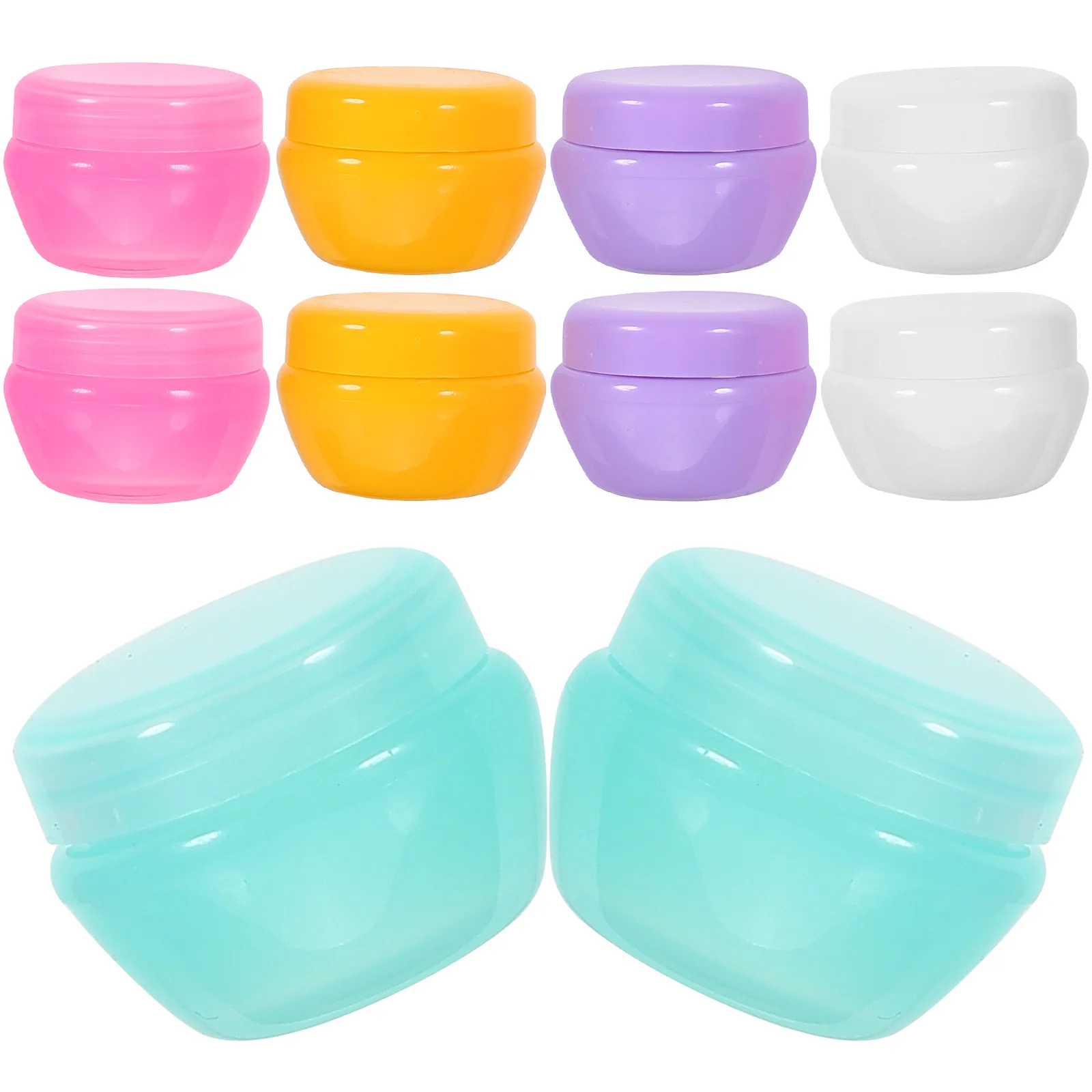 

10 Pcs Travel Size Bottle Face Cream Jar Miss Empty Container Plastic Makeup Bottles Small