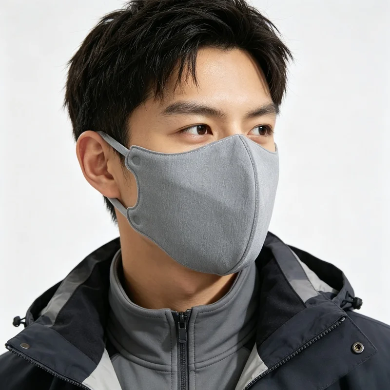 Solid Color Cotton Face Mask Dustproof Mask Multi-Color Available for Men Women Daily Use Spring Autumn Breathable Cover