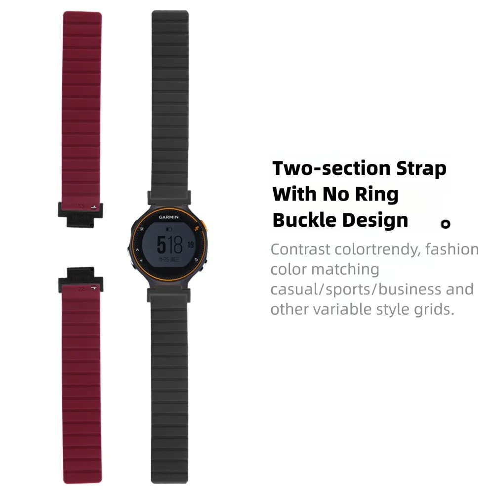 Cinturino magnetico a sgancio rapido per Garmin Watch 235 Bracciale regolabile di ricambio in silicone delicato sulla pelle unisex