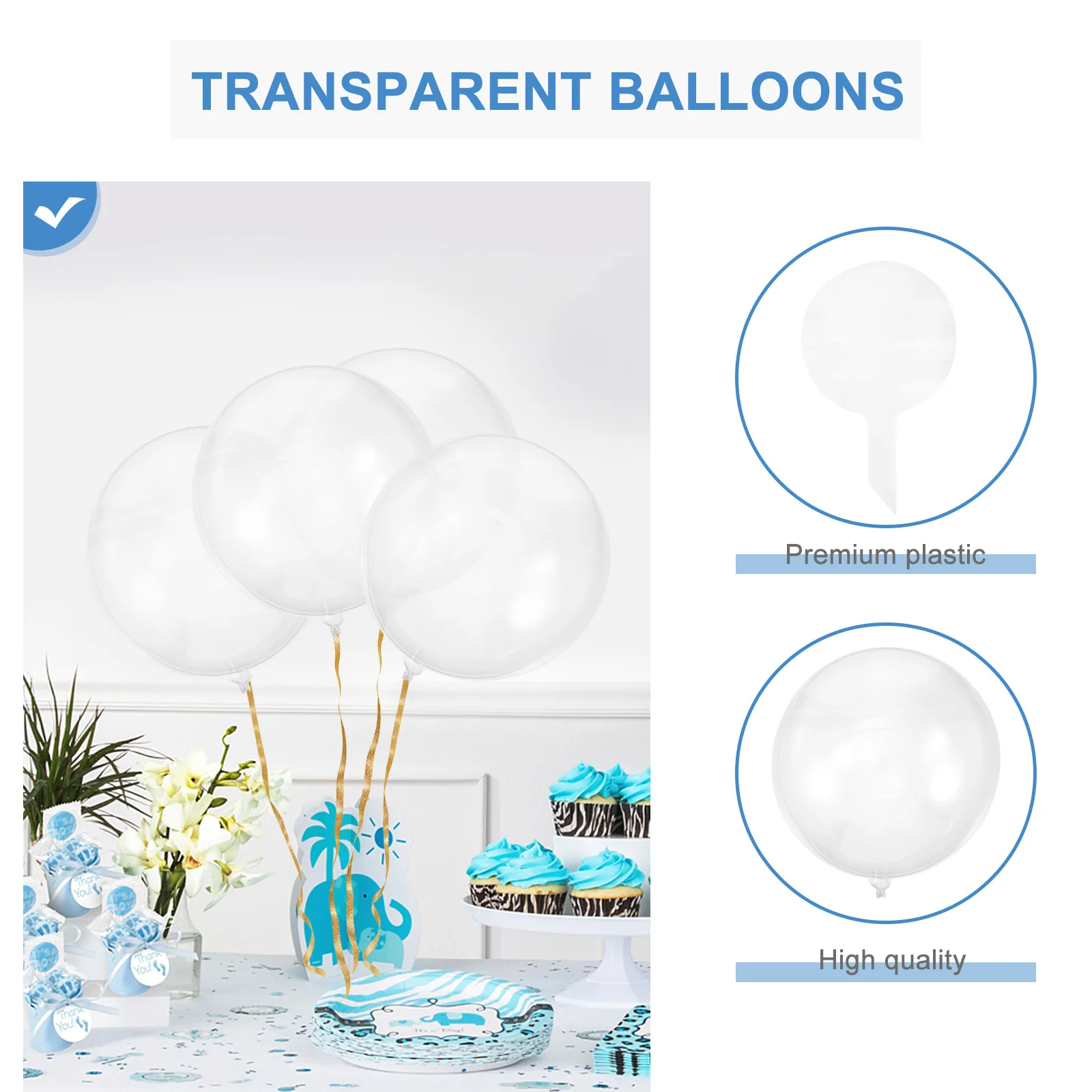 

15Pcs Durable Transparent Balloons Decorative Party Balloon Kits Creative Photo Props Home Festival Atmosphere Decoration