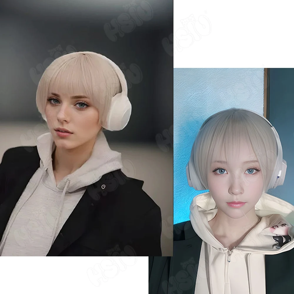 WIND BREAKER Cosplay Wig HSIU 30CM Linen Blond Blend silver Short Hair Heat Resistant Synthetic Wig Anim WIND BREAKER Wig