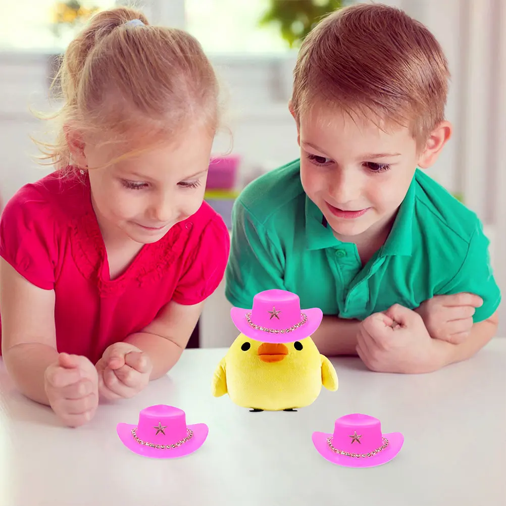 6Pcs Mini Cowboy Hats Adorable Tiny Western Hats Miniature Decorations for Crafts Dollhouse Supplies Party Accessories