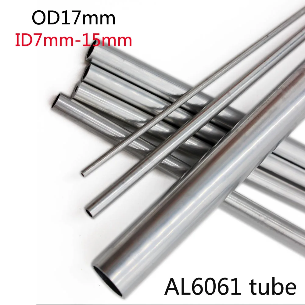 OD17mm 6061 Aluminum Tube Pipe Outer Diameter 17mm Inner Diameter 15mm 14mm 13mm 7mm Hollow Aluminum Pipe Alloy Aluminum Tube