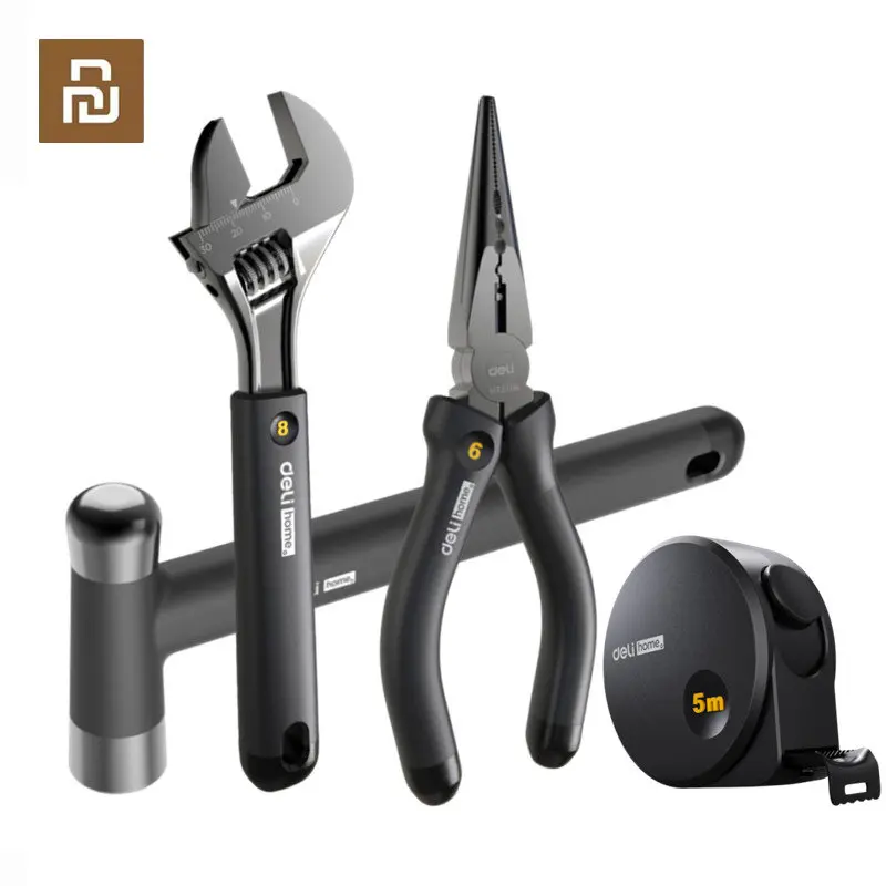 2022 XIAOMI Black Hand Tools 4Pcs Set Multifunctional Electrician Portable Tool Sets Household Reparing Kits and Accessories New