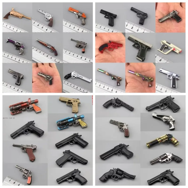 Modelo de Pistola de Aleación de Metal y PVC a Escala 1/6, Réplica de Revólver Desert Eagle P38 PPK, para Figuras de Acción de Soldados de 12 Pulgadas, Accesorios de Decoración