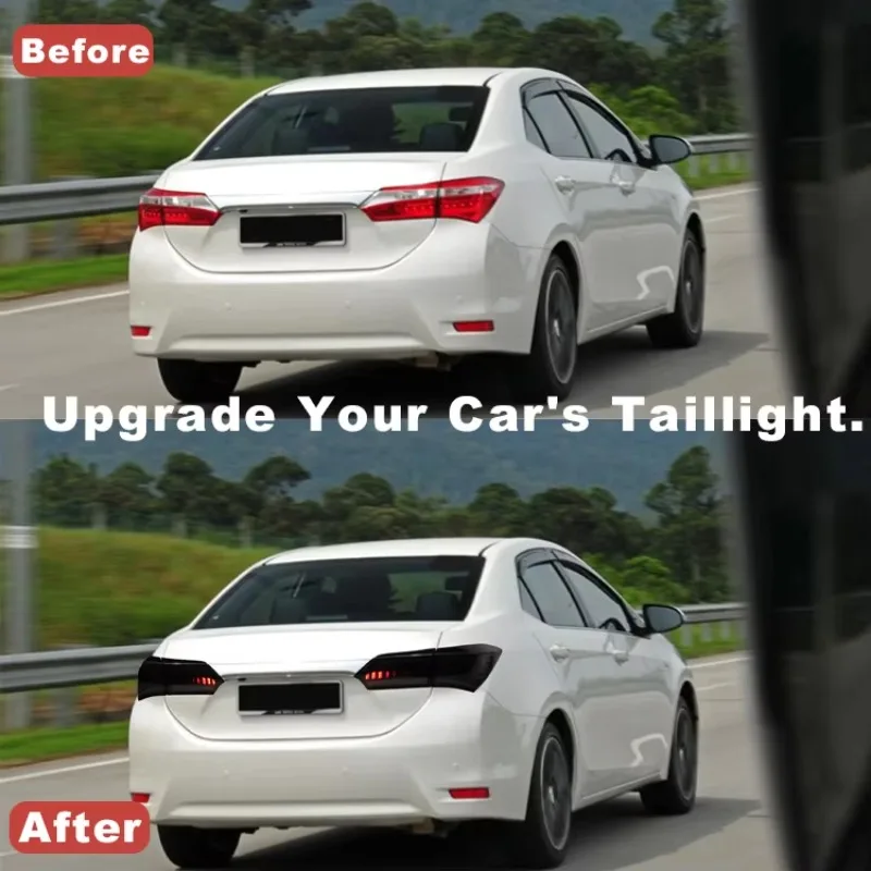 DK الحركة LED أضواء خلفية لتويوتا كورولا 2014-2019 11th الجنرال سيدان E210 مجموعة مصابيح خلفية للسيارة