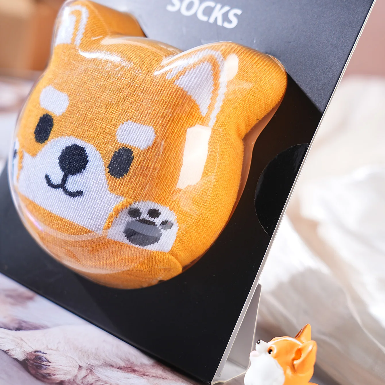 زوج واحد من الجوارب الرجالية القصيرة، مناسبة لكل من الرجال والنساء، جوارب صندوق هدايا للكلاب على شكل حيوانات ملونة وممتعة، طراز عصري أوروبي وأمريكي، هدية مبتكرة للحفلات، عيد الحب، عيد الميلاد، نمط الخريف والشتاء، طراز لطيف وممتع، طراز الجذاب