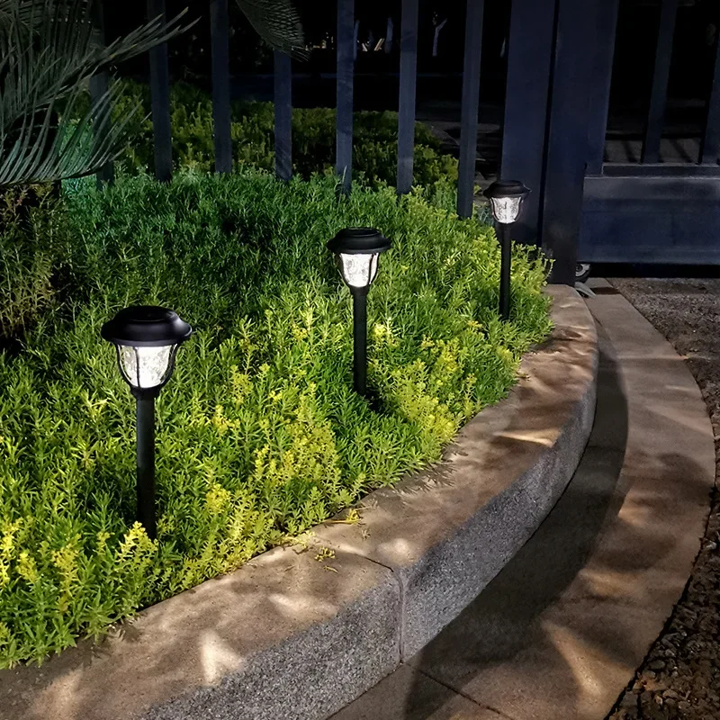 LED Solar Powered Outdoor Lights, IP65 Waterproof Lawn Lamp, Iluminação da paisagem, Pathway, Pátio, Passarela, Quintal, Decoração do jardim