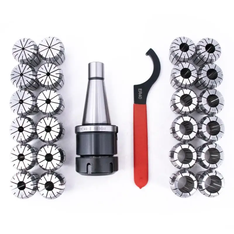 NT40 ER40 26PCS Tool Holder Set BT40 Er40 Collet for CNC Milling Machine for Drilling Chuck