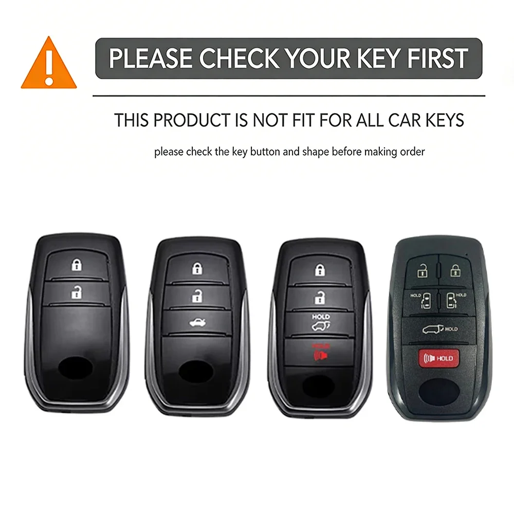 Car Key Fob Cover Case for Toyota Alphard Vios Tacoma Fortuner Corolla Venza Grand Highlander RAV4 XSE Prime Land Cruiser Hilux