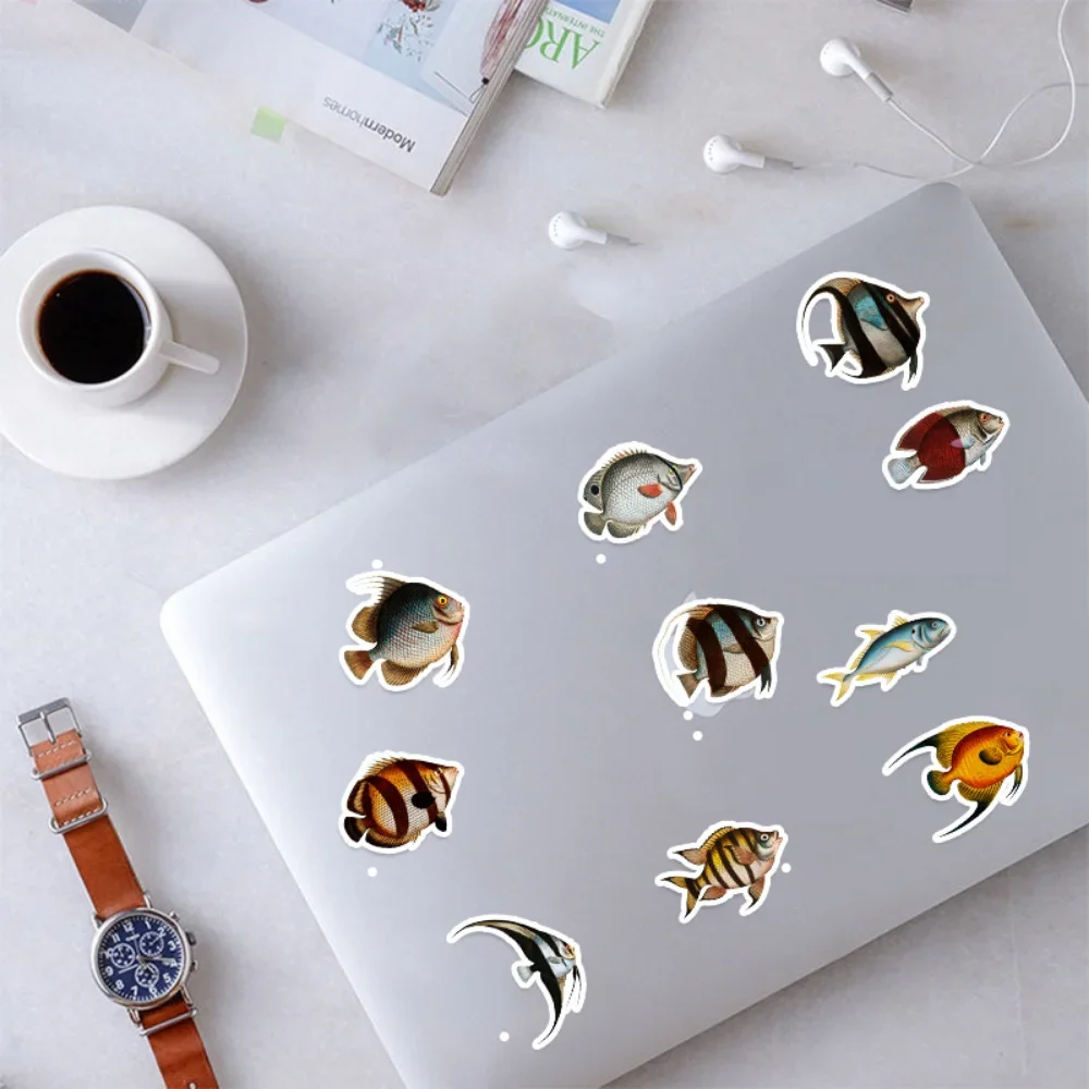 10/25/50pcs ryby morskie Ocean świat naklejki kreskówka dla album do scrapbookingu DIY papeteria butelka wody telefon Laptop gitara zabawka