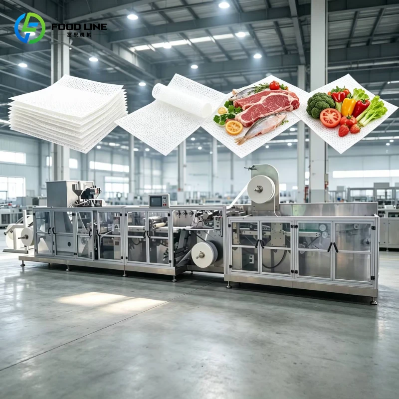 Oem Customized Food Absorbent Pad Production Line High Speed Nonwoven Pe Film Lamination Machine for Meat Tray Super Absorbent