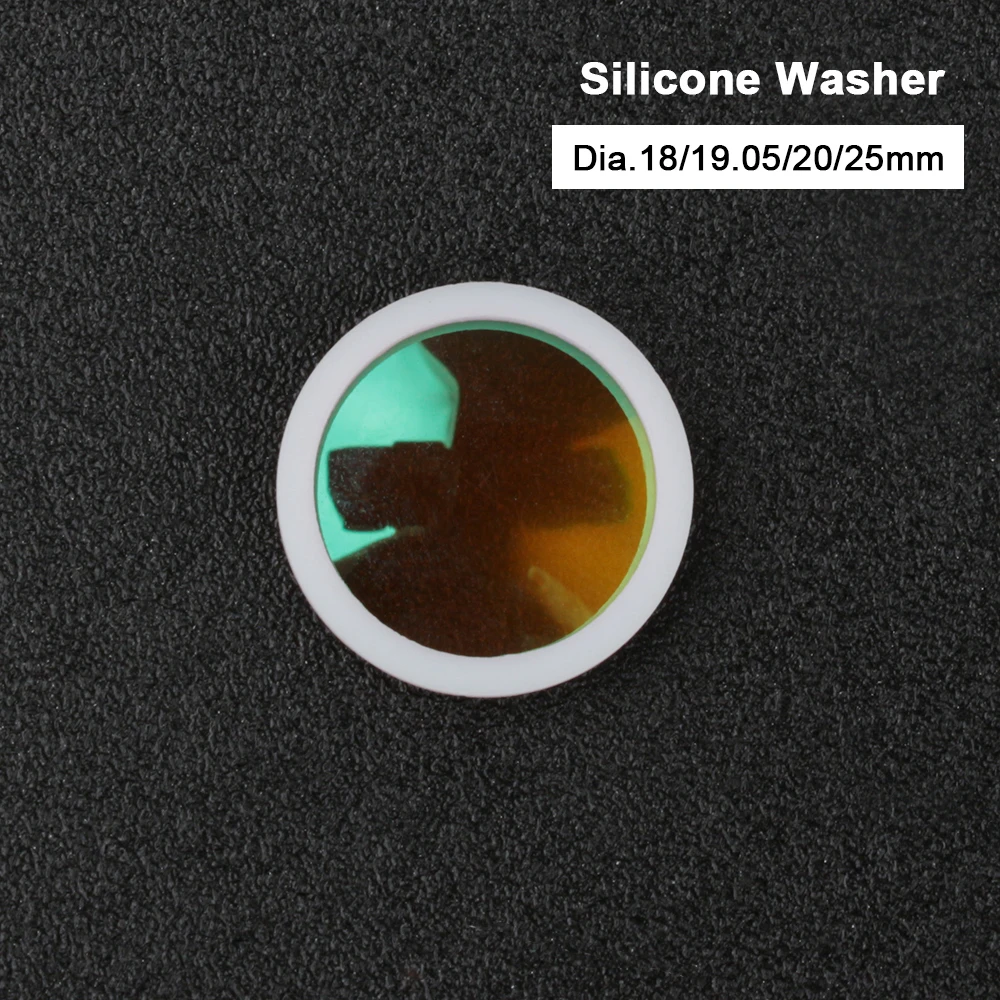 5 pezzi Rondella in silicone CO2 18 19.05 20 25mm Guarnizioni fluoroplastiche in materiale resistente al calore per lente di messa a fuoco laser CO2 PVD CVD