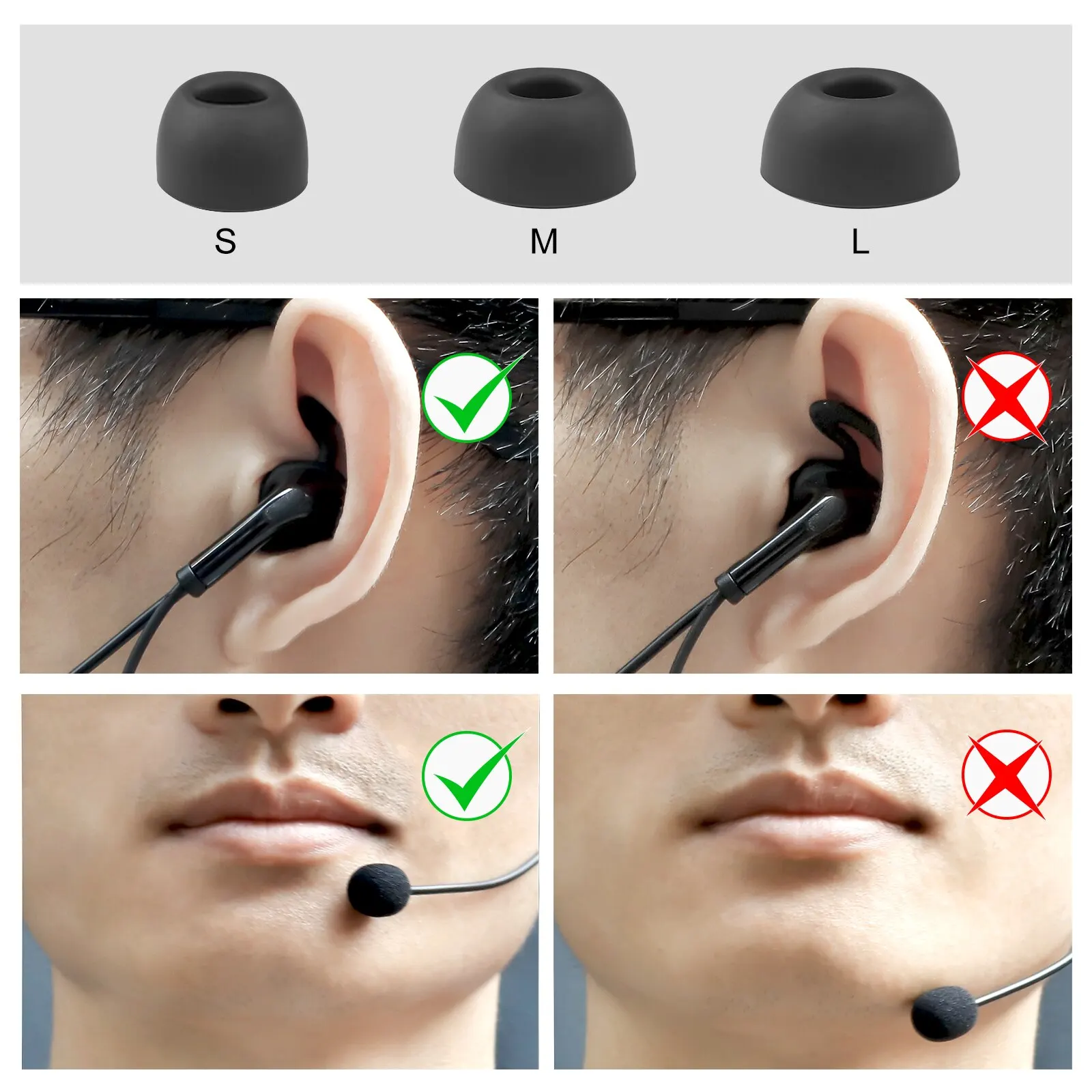 EJEAS FBIM Handsfree Referee Headset Earphone 3.5mm Audio Plug Interface for V6 PRO V4 PLUS