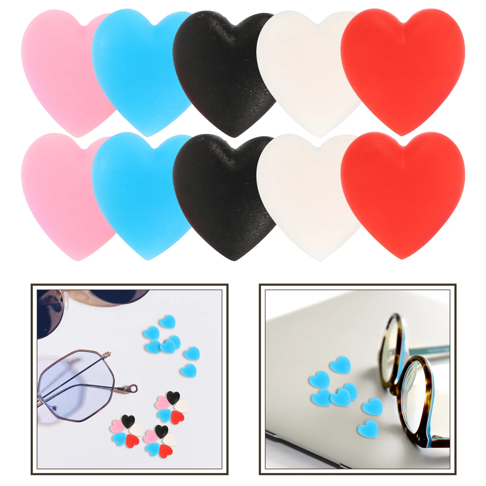 

25 Pairs Non-slip Eyeglasses Silicone Holder Hooks Spectacle Retainer Silica Gel Tube Sleeve Child Cushions