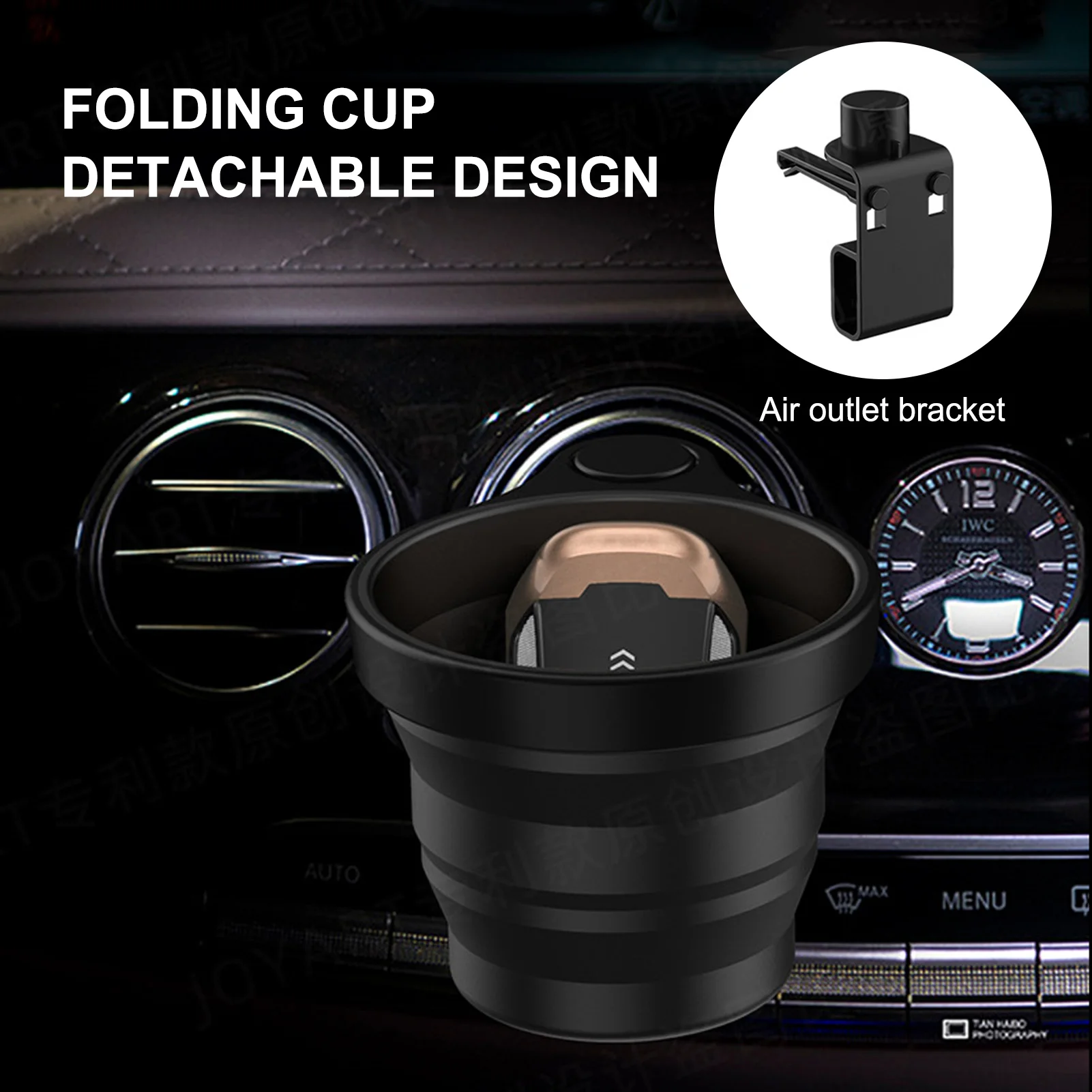 Car Cup Holder Tray Multifunction Car Cup Holder With Aromatherapy Function Automotive Cup Attachable Tray With 360 Degree