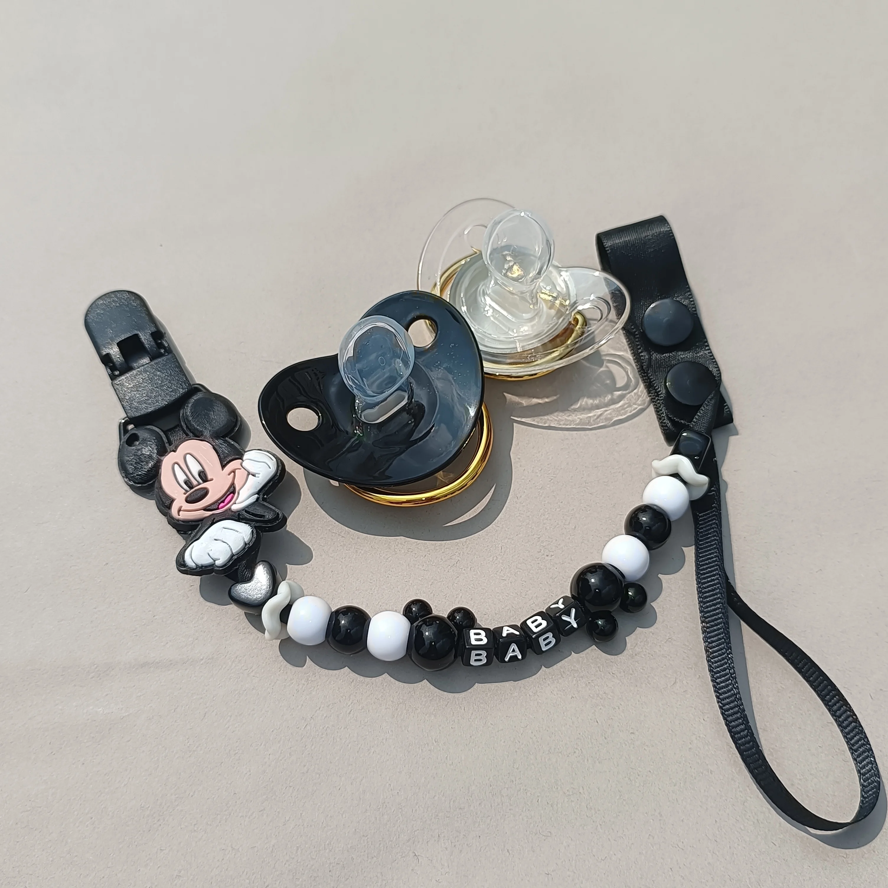 Perles de sucette personnalisées Disney, poupées pour les continents, souris de sucette, nouveau design