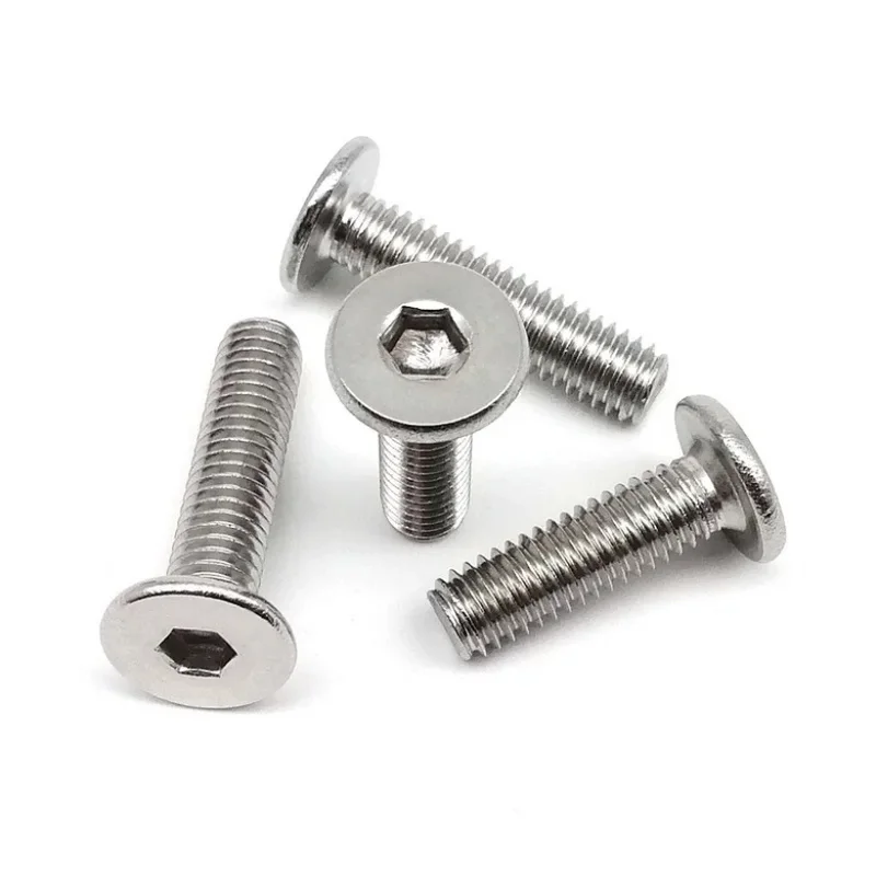 Hex Hexagon Socket Ultra Thin Low Flat Wafer Allen Head Screw BoltM1.6 M2 M2.5 M3 M4 M5 M6 M8 A2 304 Stainless Steel