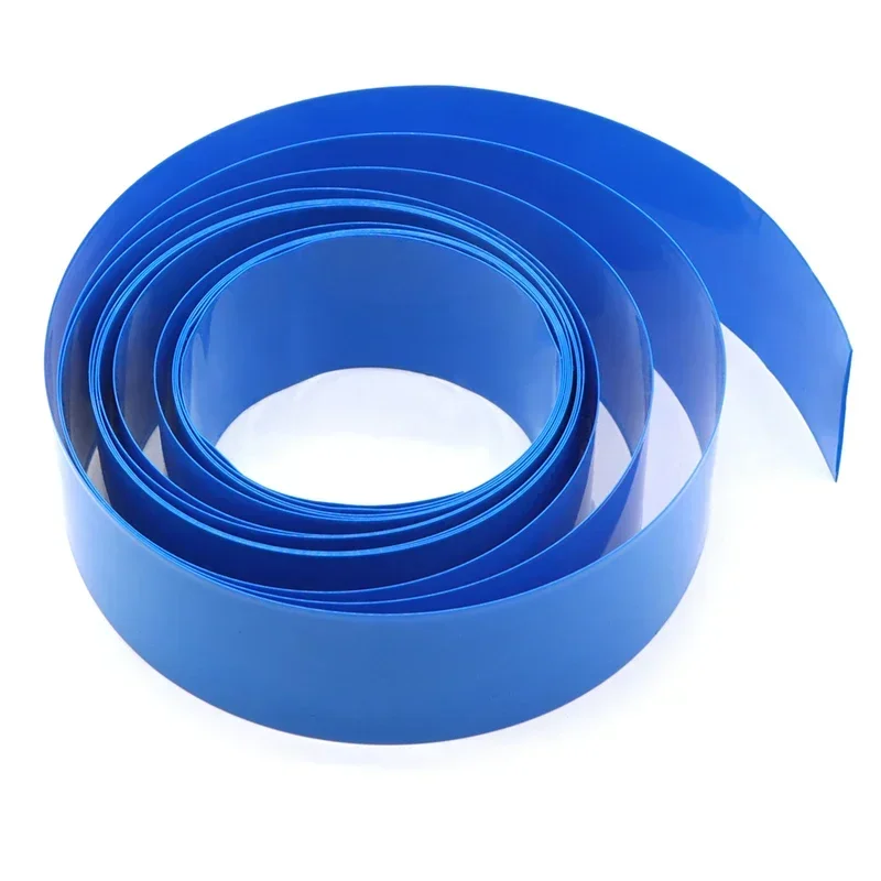 1M~10M PVC Heat Shrink Tube 18650 Lipo Battery Pack 160mm ~ 500mm Insulated Protection Film Wrap lithium Case Cable Sleeve Blue