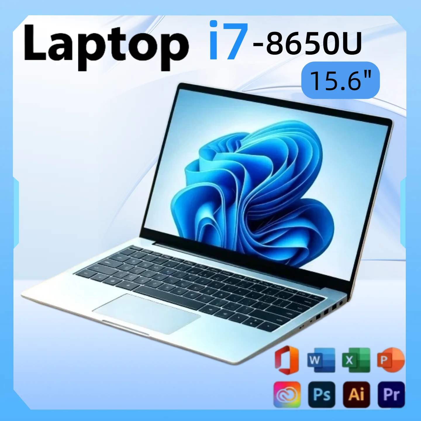 NEUER LENO Ultra Slim 15,6-Zoll-Notebook-PC Windows 11 Intel i7-8650U 32 GB 2 TB 1920*1080 HD Gamer Office Laptop-Computer