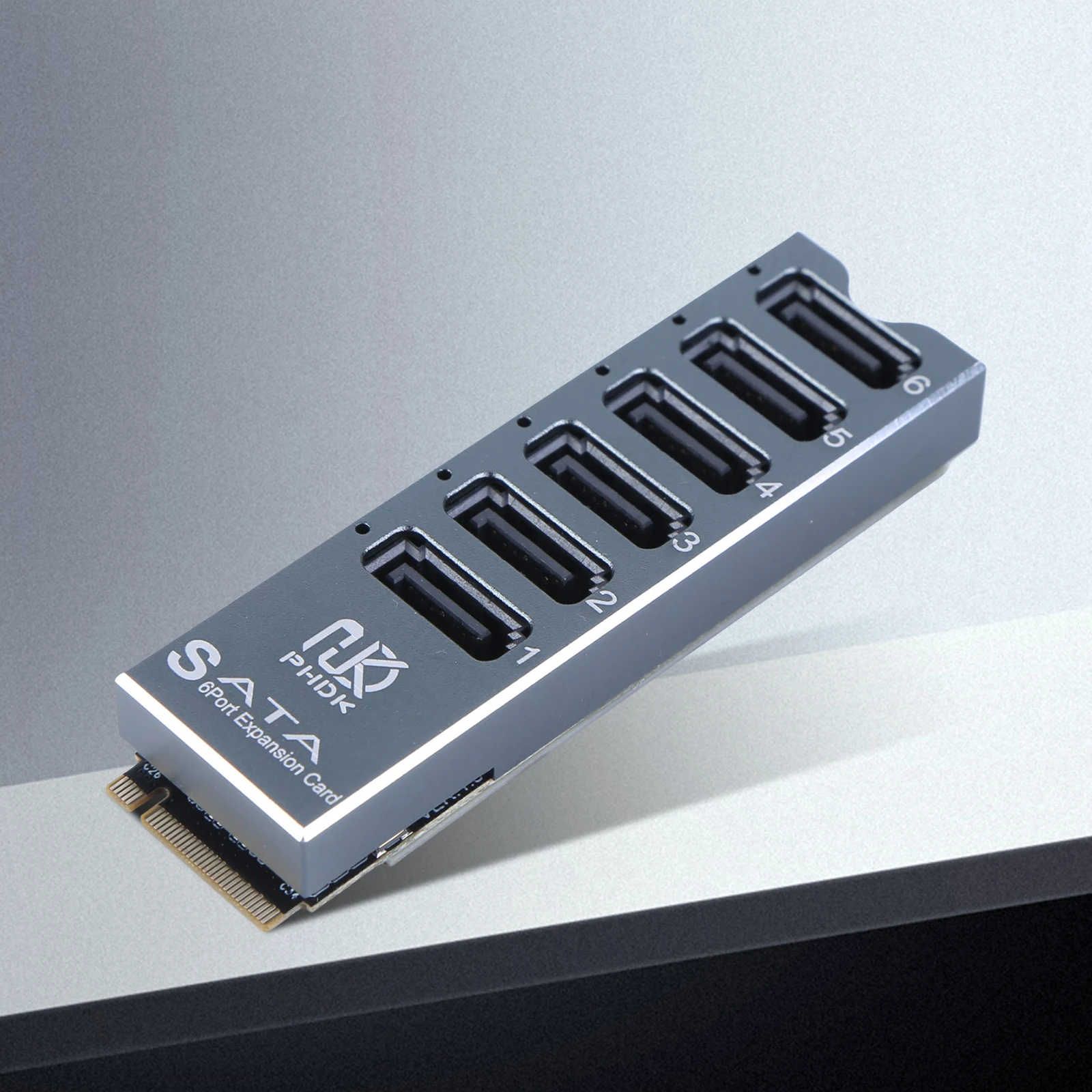 

M.2 M KEY NVMe To 6 Ports SATA Convert Card with Smart Indicator M.2 NVMe To 6 Ports SATA 3.0 Expansion Card ASM1166 Chip