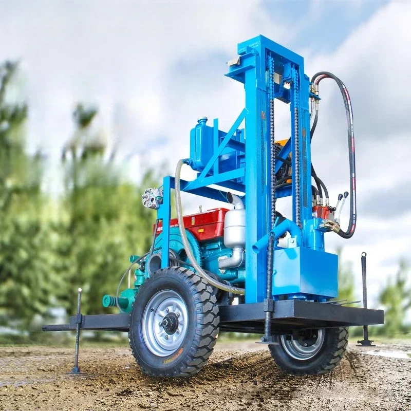 Deep 350m Borehole Drilling Rig Water Well Machine Diesel Powered Portable Mini Samll Drill Rig