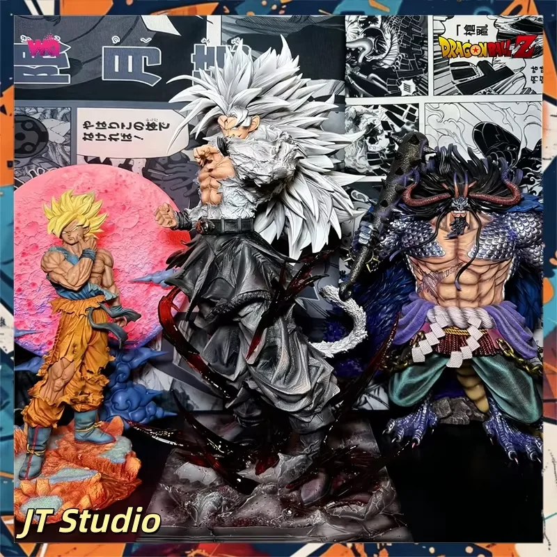 In Stock 37cm JT&LK Studio Dragon Ball Son Goku Anime Figures SSJ5 SSJ4 Son Goku Figure PVC Statue Collection Model Toys Gift view 2