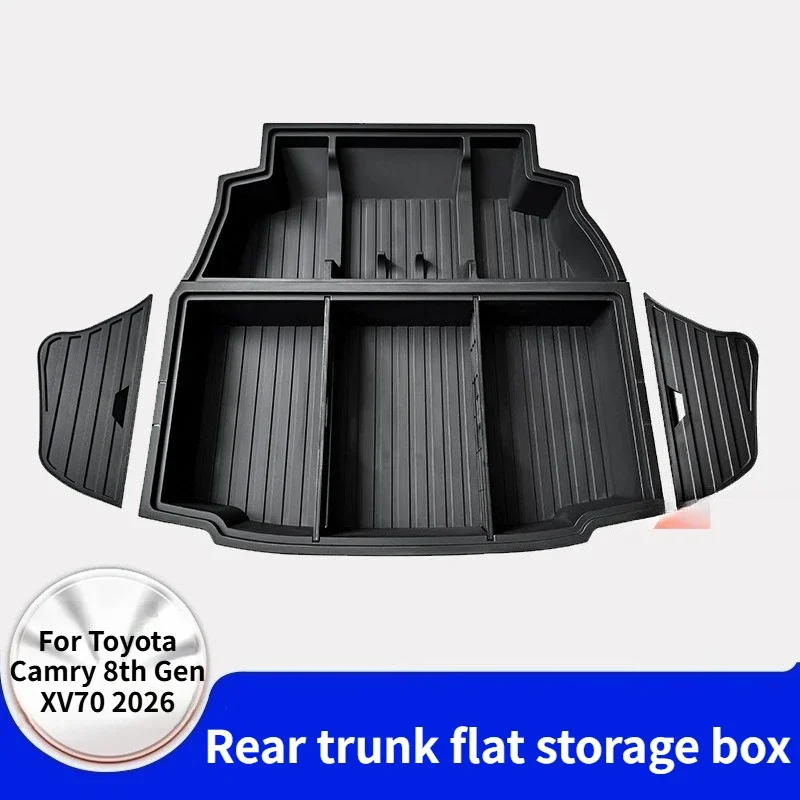 Car Trunk Lay Flat Storage Box Rear Boot Organizer Sundries Holder Car Modification Accessory For Toyota Camry 8th Gen XV70 2026