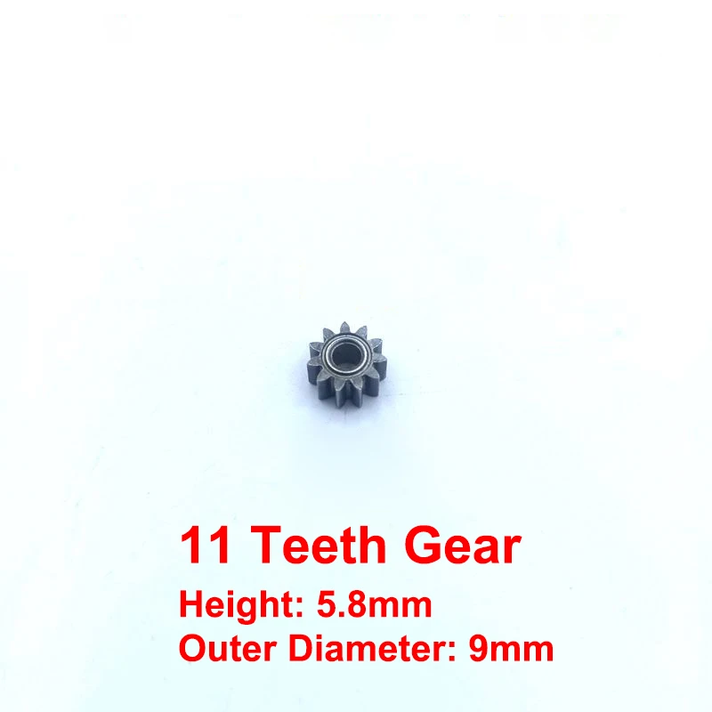 Piñón de engranaje de acero de Metal, engranaje principal para taladro eléctrico inalámbrico, destornillador, Motor de RS-550, eje de 3,17mm, 9T, 11T, 12T, 13T, 14T, 15T