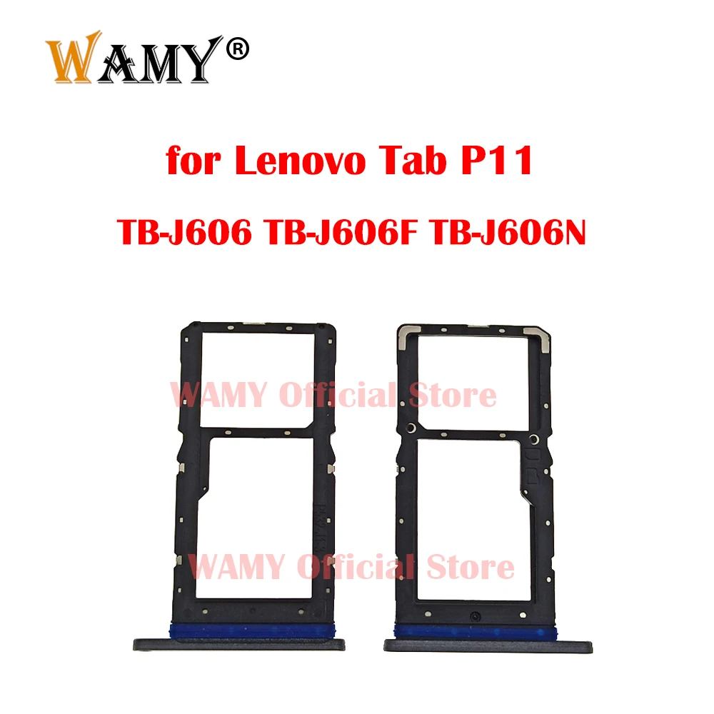 WAMY New SIM Card Tray + Micro SD Card Tray Reader Socket Holder for Lenovo Tab P11 TB-J606 TB-J606F TB-J606N