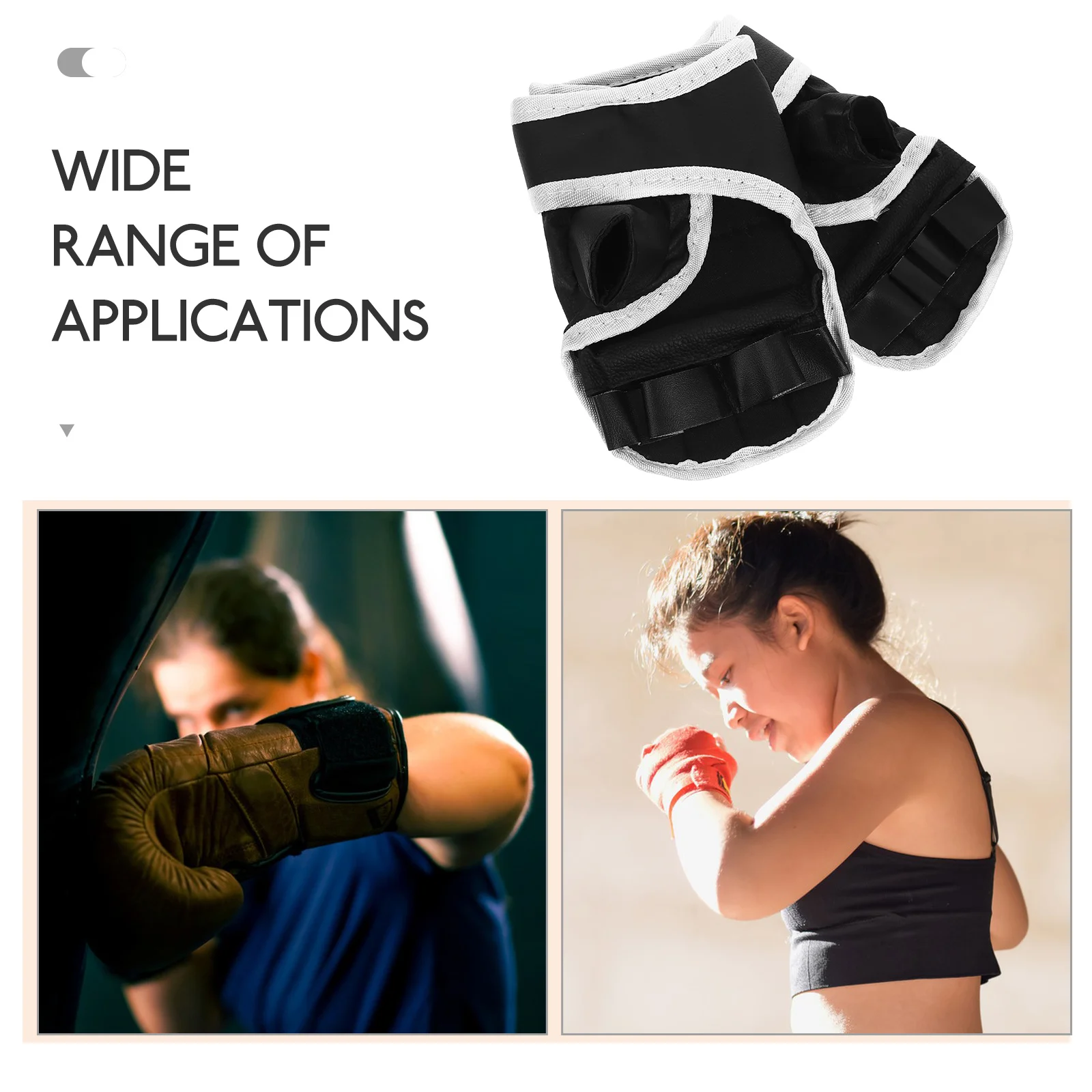 

1Pair Boxing Gloves Half-Finger Breathable Lightweight Training Sparring Gloves Shock Absorption Impact Resistance Boxing