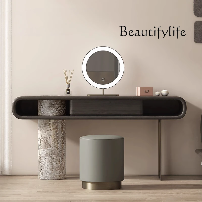 

Natural marble dressing table Modern minimalist dressing table Bedroom Italian minimalist personalized dressing table
