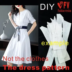 Pattern Making Women's Dress Sewing Drawings Clothing Casual Skirt Drawing BLQ-415