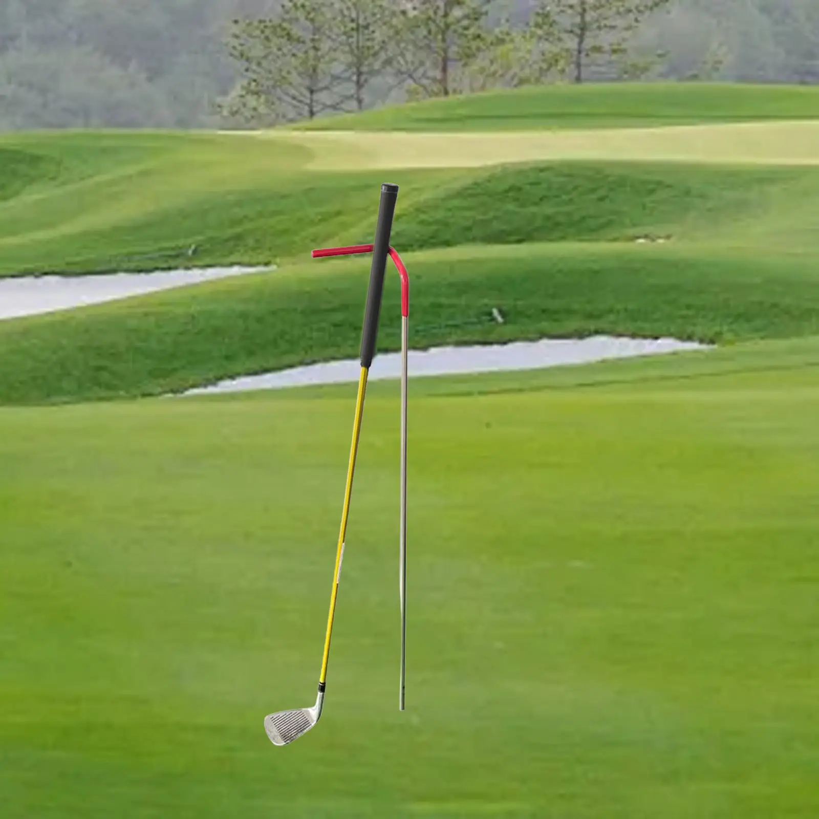 

V Shape Golf Club Holder Insert into Ground Portable Accessories Equipment Keeps Your Club Visible, Clean Bracket Organizer