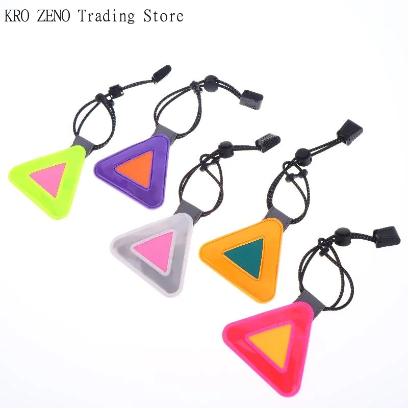 Bike Triangle Reflective Signs Safety Warning Pendant Night Riding Reflective Patch Portable Multi Functional Reflective Label