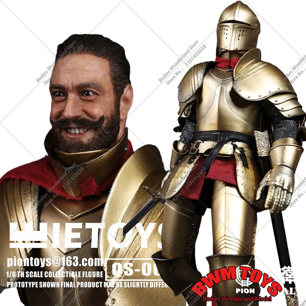 

PIONxIETOYS QS002 1/6 Scale Collectible European ROYAL Knight Armor Limited Edition 12 inch Male Solider Action Figure Model Toy