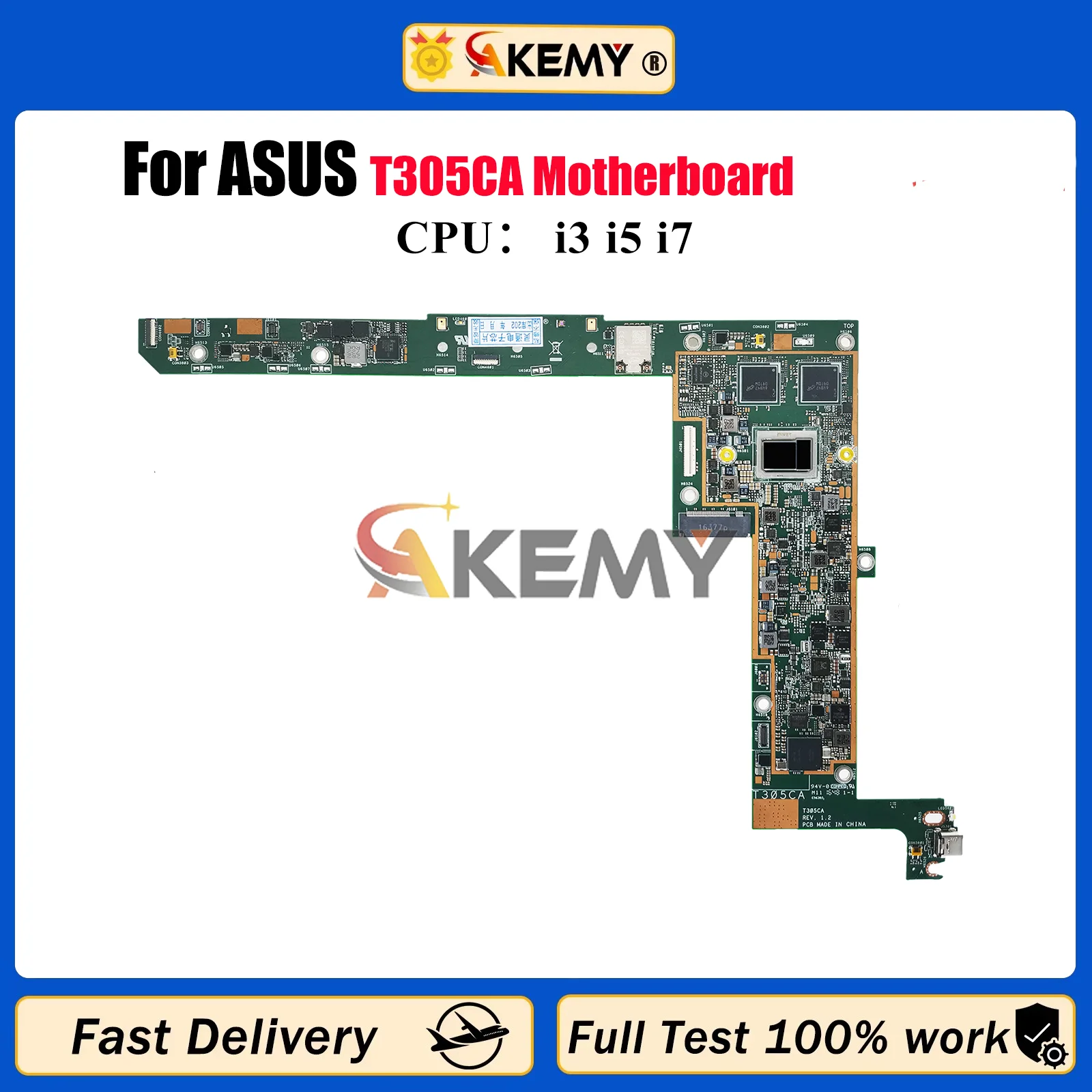 

T305CA Laptop Motherboard For ASUS Transformer T305C T305CA Notebook Mainboard With i3 i5 i7 CPU 100% tests OK fast shipping stk