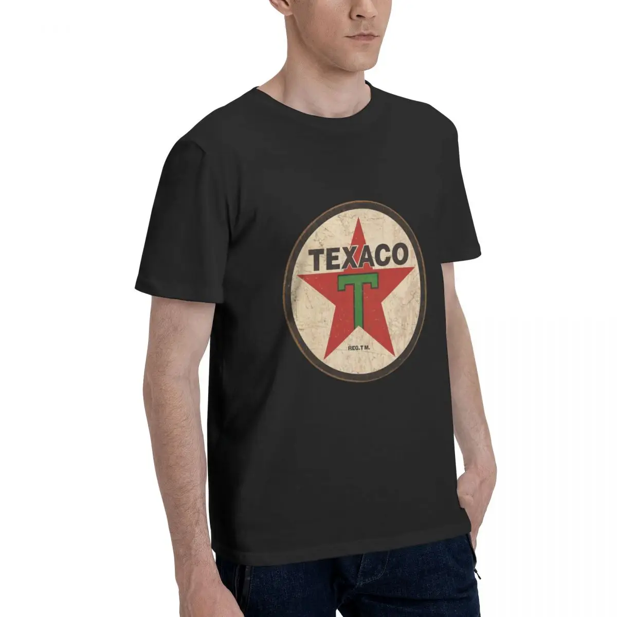 New T Texaco T-Shirt Cotton Top Solid T Shirt Tops Tshirts