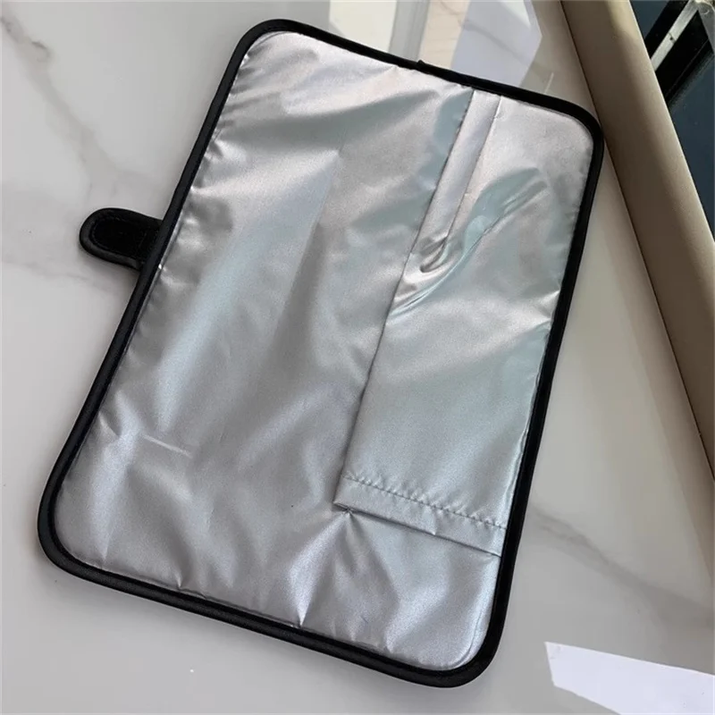 Hair Straightener Mat&Pouch Curling Iron Carrying Case Hair Curler Iron Pouch Heat Resistant Mat For Hair Styling Accessories
