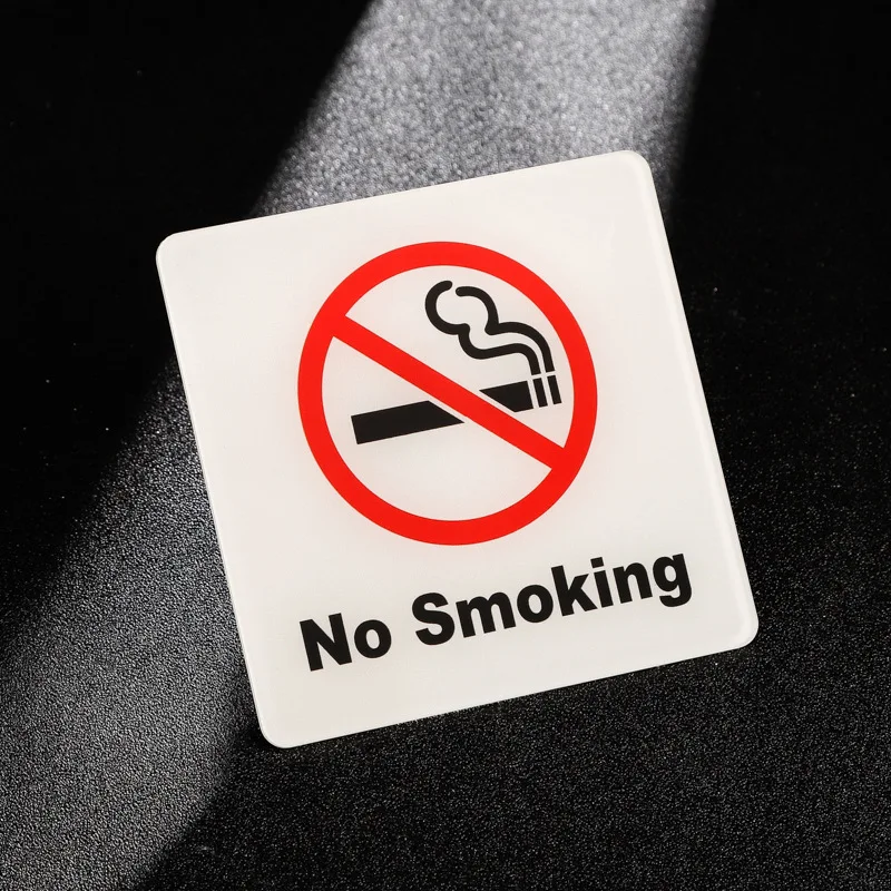 No Smoking Acrylic Signage Warning Sign No Smoking Logo Warning Plaque Public Shope Signage Office Buildings Warm Reminder Sign